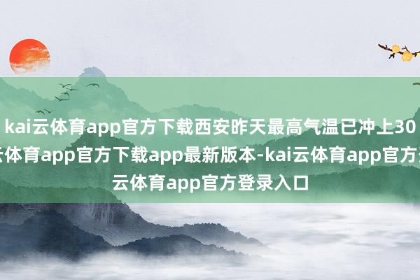 kai云体育app官方下载西安昨天最高气温已冲上30℃-kai云体育app官方下载app最新版本-kai云体育app官方登录入口
