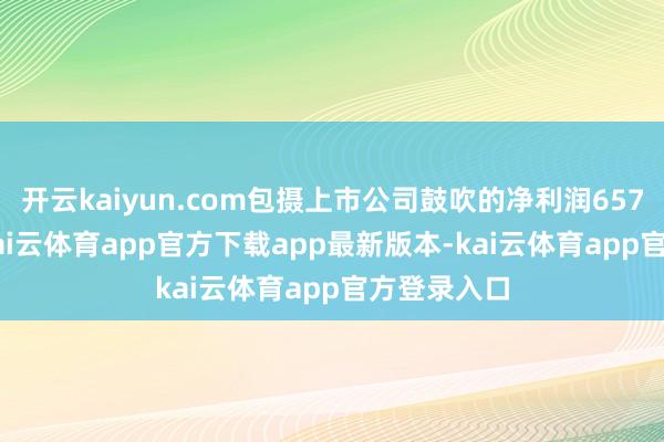 开云kaiyun.com包摄上市公司鼓吹的净利润657.69万元-kai云体育app官方下载app最新版本-kai云体育app官方登录入口