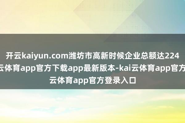 开云kaiyun.com潍坊市高新时候企业总额达2241家-kai云体育app官方下载app最新版本-kai云体育app官方登录入口