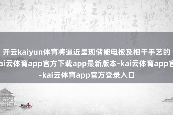 开云kaiyun体育将逼近呈现储能电板及相干手艺的最新进展-kai云体育app官方下载app最新版本-kai云体育app官方登录入口