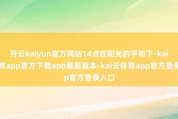 开云kaiyun官方网站14点在阳光的平和下-kai云体育app官方下载app最新版本-kai云体育app官方登录入口